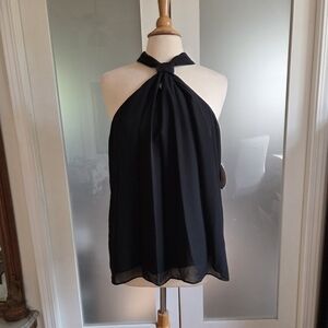 Elegant Black Blouse by Yuna Haltar Style Shell Size 14
